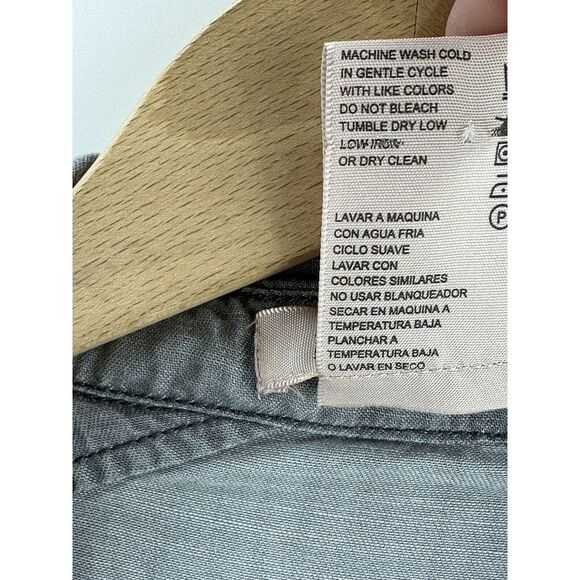 Philosophy Gray 100% Tencel Long Sleeve Button Tunic Dress Women's Size SMALL - Picture 5 of 5